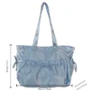 Satin Folded Bow Tote Bag - Image 3