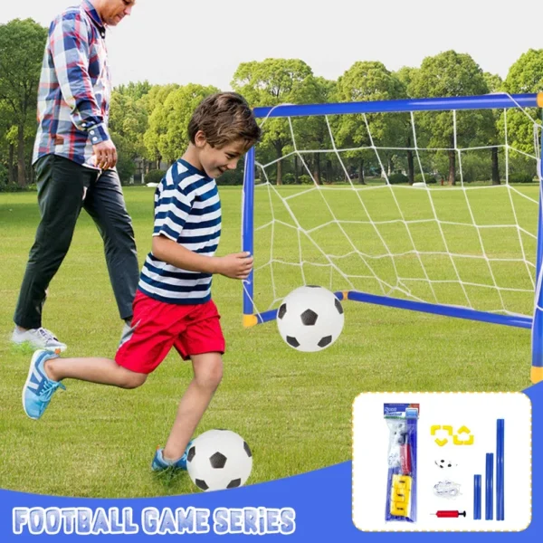 Mini Folding Soccer Goal Net Plastic Football Post Frame Set Indoor Outdoor Inflatable Sport Toys For Kids Team Games - Image 6