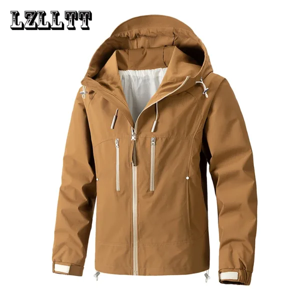 New Spring Men Outdoor Jackets Men Casual Waterproof Hooded Jacket Coats Mens Autumn Fashion Brand Windbreaker Jackets Male - Image 7