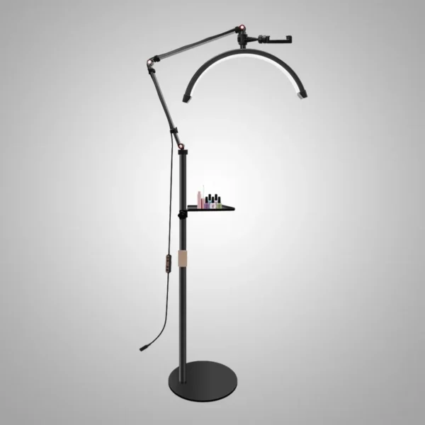 Customized logo half moon eyelash extension floor lamp beauty salon eyebrow tattoo makeup light beauty artist facial lighting - Image 8