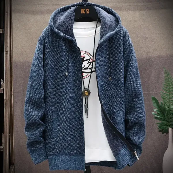 Zip-Up Cardigan Men's Hoodies Parka Hooded Sweatshirt Man Solid Sweater Hoodie Man Clothes Windbreaker 2024 Autumn New - Image 5