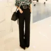 2023 Office Belt High Waist Loose Wide Leg Pants Professional Ol Suit Pants Formal Trousers- pants women - Image 7