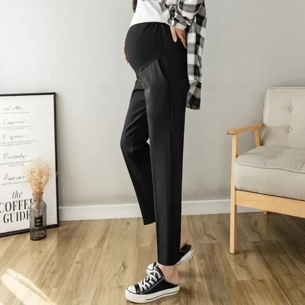 Office Formal Maternity Pants Thin OL Elastic Waist Trousers Clothes For Pregnant Women Belly Business Wear Pregnancy Clothing - Image 8