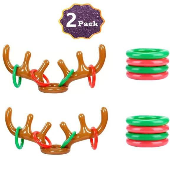 Inflatable Reindeer Antler Ring Toss Game for Christmas Kids Adults Family Party Favors Outdoor Indoor Ring Toss Xmas Games Toys - Image 5
