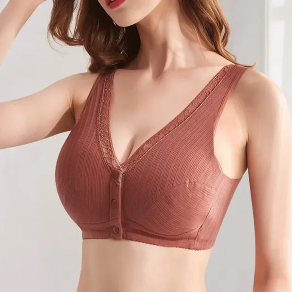 Comfortable Cotton Pregnant Women Underwear Maternity Nursing Bra Breastfeeding Bra Front-Close Bralette Intimate Clothes Plus - Image 3