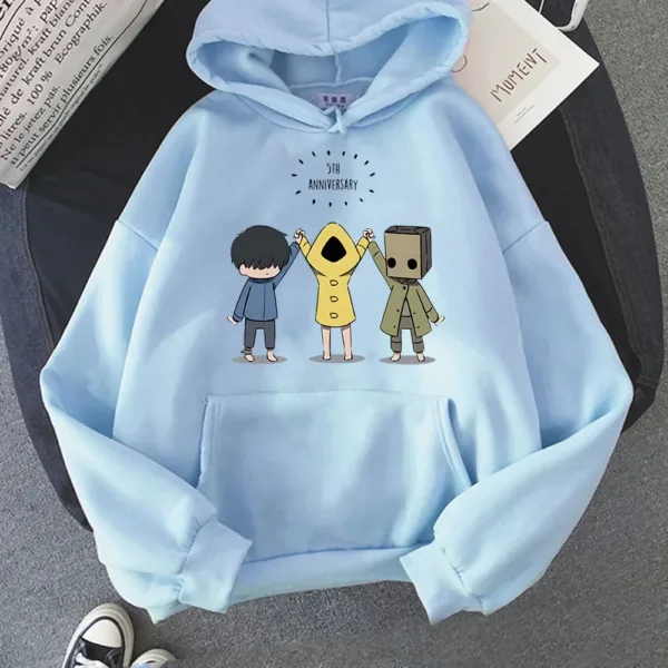 Little Nightmares Fleece Anime Hoodies Aesthetic Manga Sweatshirts Graphic Men/women Clothes Harajuku Pocket Streetwear Printed