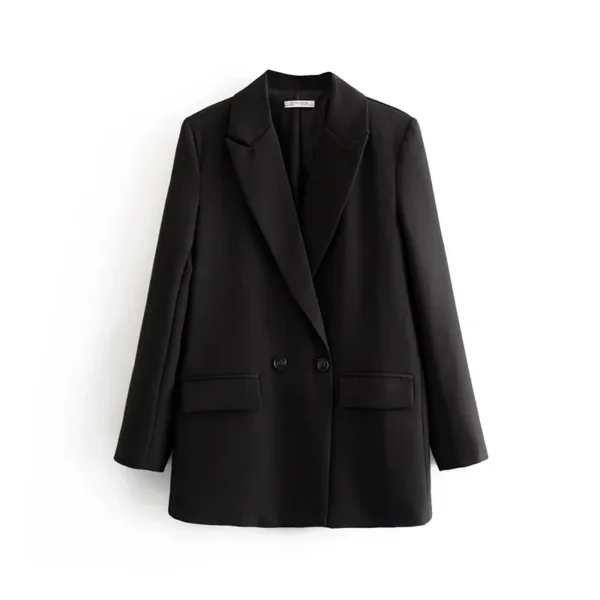 TRAF Blazer Woman Black Beige Khaki Blue Green Gray Women coat Fashion Office Wear Women's Blazers Jacket Outerwears 2024 - Image 8