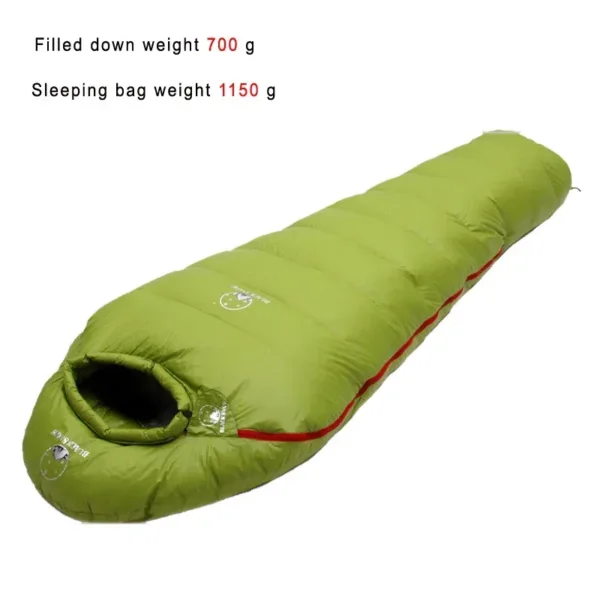 Very Warm White Goose Down Filled Adult Mummy Style Sleeping Bag Fit for Winter Thermal 4 Kinds of Thickness Camping Travel - Image 4