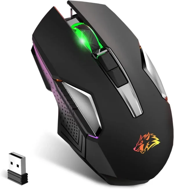 Ziyoulang X18 Wireless Gaming Mouse 2.4G 7 RGB Light 2400 DPI 600mAh Intelligent Power Saving Silent Click USB Receiver Optical - Image 6