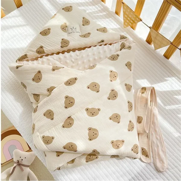 Newborn Baby Blanket Envelope Swaddle Wrap Baby Receiving Blankets Boy Girl Cotton Soft Infant Sleep Sack Crib Stroller Blanket - Image 11