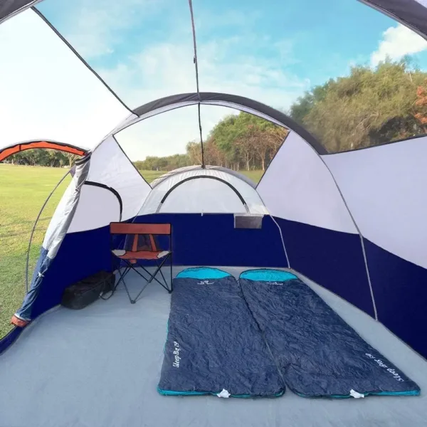 Tent 8 Person Camping Tents, Weather Resistant Family Tent, 5 Large Mesh Windows, Double Layer, Divided Curtain for S - Image 5