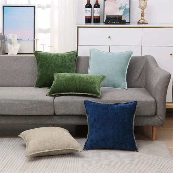 Olanly Chenille Cushion Cover 45x45 Pillow Cover 40x40cm Sofa Decorative Throw Pillow Case Soft Luxury For Living Room Decor﻿ - Image 4