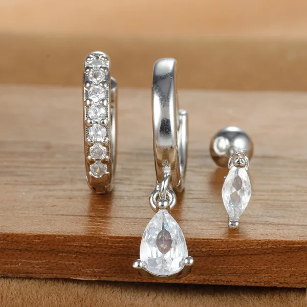 Zirconia Water Drop Earrings