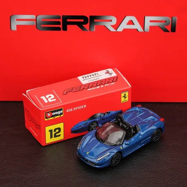 Bburago 1:64 genuine Ferrari SP1 458 ENZO F40 F12TDF SF90 car model series children's Christmas boy gift toys - Image 3