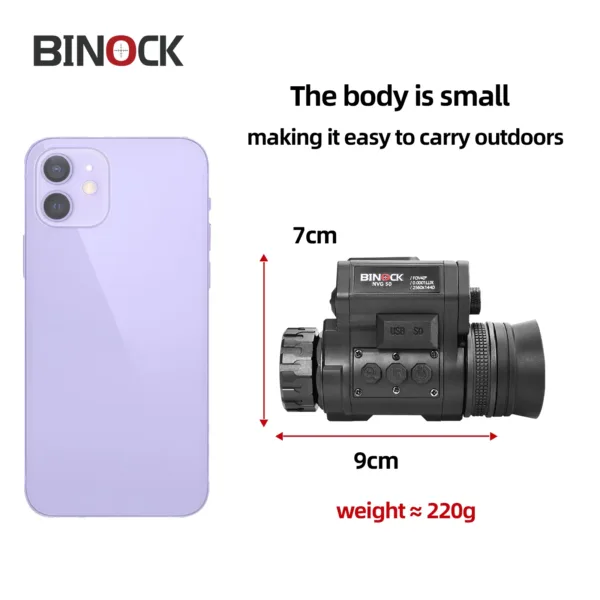 BINOCK NVG50 helmet digital night vision long range 45°goggles scope WIFI 940nm IR high power monocular for camping - Image 3