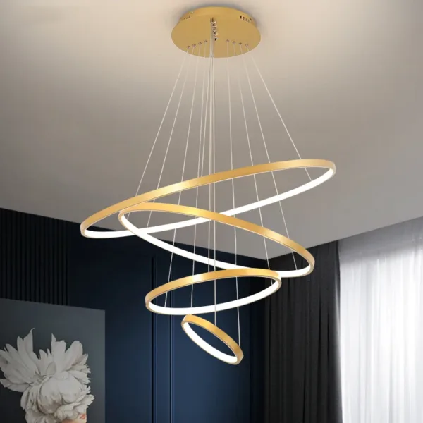 Modern led dining room chandeliers simple ring chandelier living bedroom Lights home indoor lighting decorative Pendant Lamps - Image 6