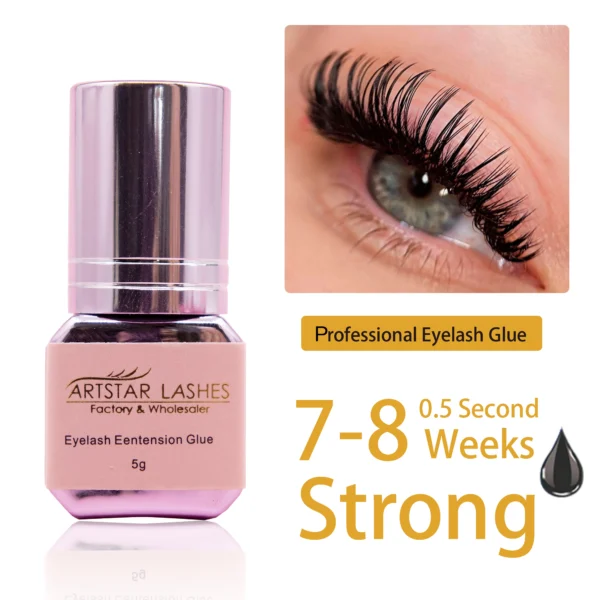 ARTSTAR 5ml Eyelash Glue Extensions 0.5S/1S/2S Fast Drying Lashes Extension Adhesive Low Smell Long Lasting Lash Glue - Image 10