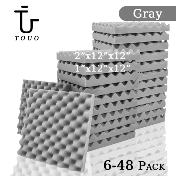 TOUO Egg Trough Wall Soundproof Foam 6 12 24 48 Pcs High Density Sound Absorbing Material Acoustic Foam Ceiling Noise Insulation - Image 6