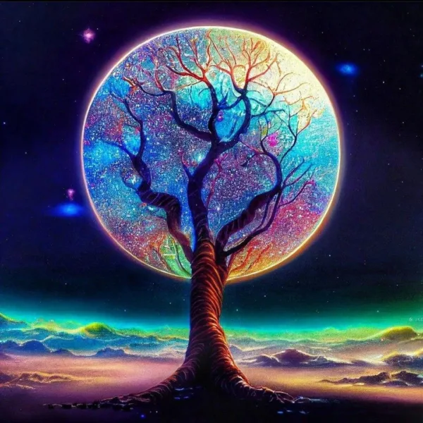 Fantasy White Tree Of Life Poster Prints For Living Room Home Decor Abstract Mythic Life Tree Canvas Painting Wall Art Aesthetic - Image 5