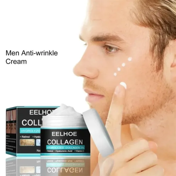 Collagen Creams For Men Anti Wrinkle Anti Aging Face Cream Firming Moisturizing Hyaluronic Acid Whitening Cream Facial Skin Care - Image 3