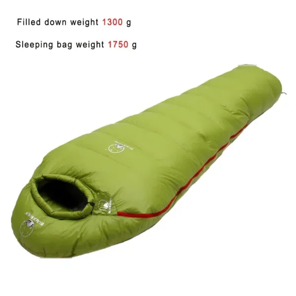 Very Warm White Goose Down Filled Adult Mummy Style Sleeping Bag Fit for Winter Thermal 4 Kinds of Thickness Camping Travel - Image 9