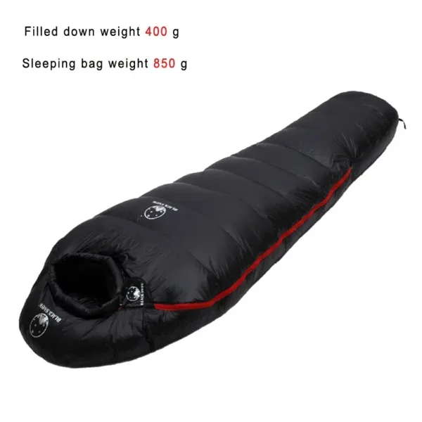 Very Warm White Goose Down Filled Adult Mummy Style Sleeping Bag Fit for Winter Thermal 4 Kinds of Thickness Camping Travel - Image 2