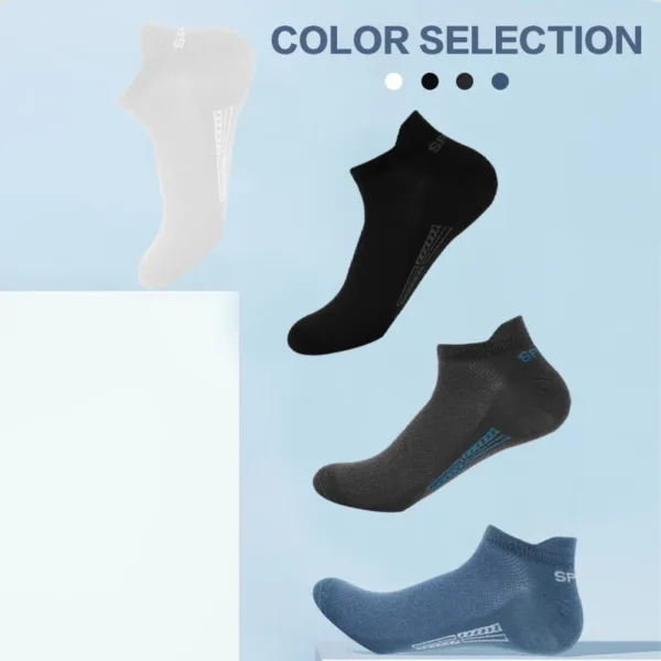 5 Pairs/Lot High Quality Men Ankle Socks Breathable Cotton Sports Mesh Casual Athletic Thin Cut Short Sokken Plus Size - Image 21