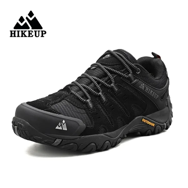 HIKEUP Men's Hiking Shoes Suede Leather Outdoor Shoes Wear-resistant Men Trekking Walking Hunting Tactical Sneakers - Image 9
