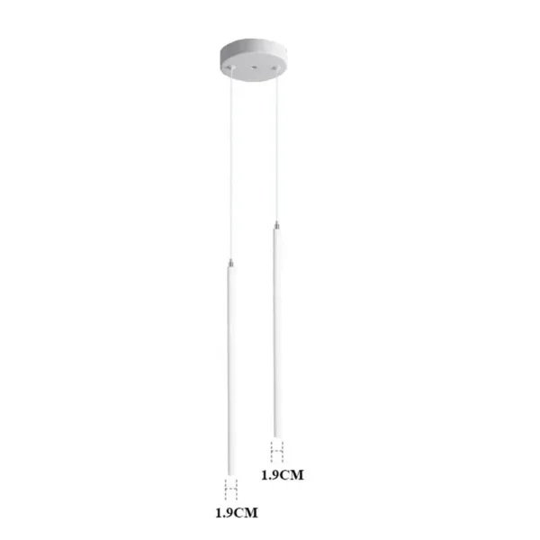 Superfine 2CM Led Pendant Lights Long Tube Hanging Lamp Kitchen Island Dining Room Table Pendant Lamp Bedroom Bedside Droplight