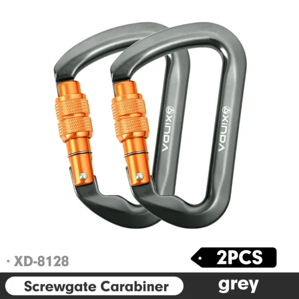 Xinda Outdoor Carabiner Rock Climbing Mountain Landing 30kN High Altitude Operation Equipment Aluminum Alloy Safety Buckle Hook - Image 6