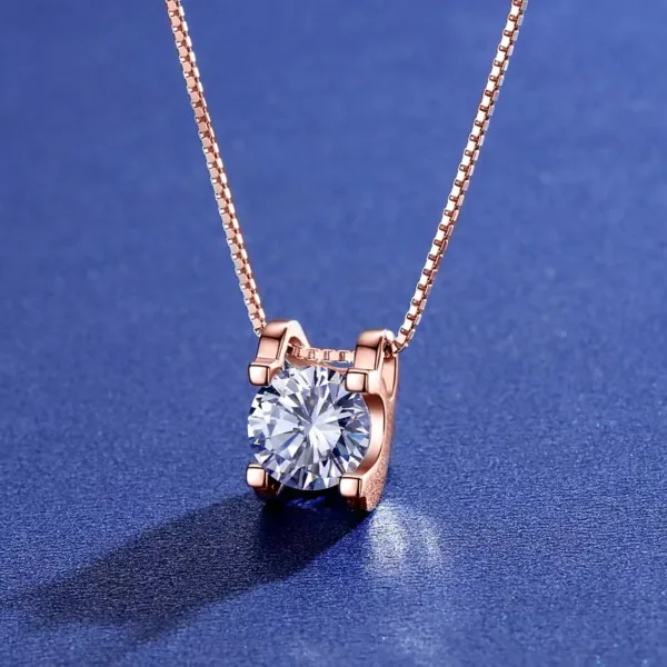 Radiant Moissanite Pendant Necklace - Image 4