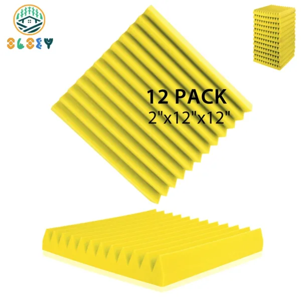 Soundproofing Studio 12 Pack, KTV Sound Absorbing Foam Panels Sponge Pad, House Isolation Wall Soundproof Foam Home Decoration - Image 6