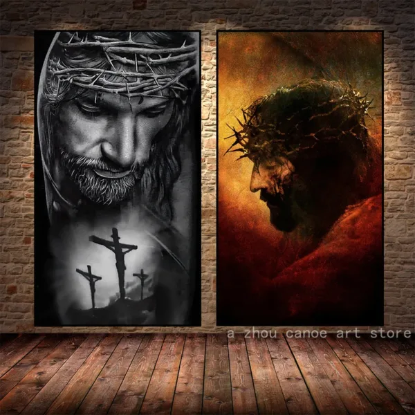 Crown of Thorns Jesus Christ Religion Art Posters Canvas Painting Wall Prints God Picture Living Room Corridor Modern Home Decor - Image 5