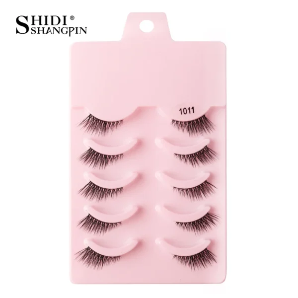 SHIDISHANGPIN 5/10Pairs False Lashes Cat Eye Eyelashes Eyelash Extension 3D Mink Half Lashes Natural Makeup faux Cils maquiagem - Image 14