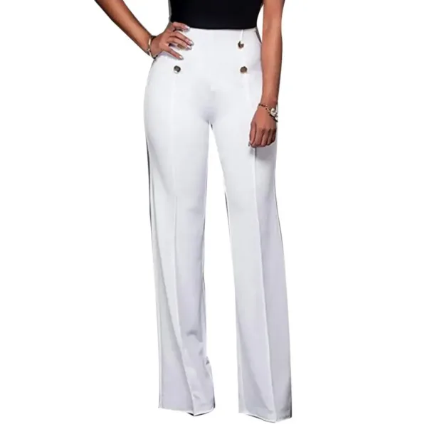 Women Wide Leg Pants High Waist Autumn Ladies Fashion Trousers Solid Color Comfortable Soft Bell-bottoms Pants Women Clothing - Image 3