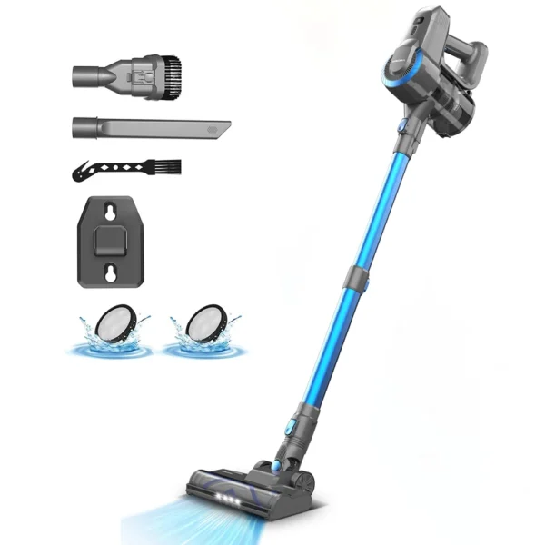 YISORA N300 Cordless Upright Vacuum Cleaner, 20Kpa Ultra Lightweight Stick Vacuum for Carpet, Hard Floor, Car, Pet Hair - Image 3