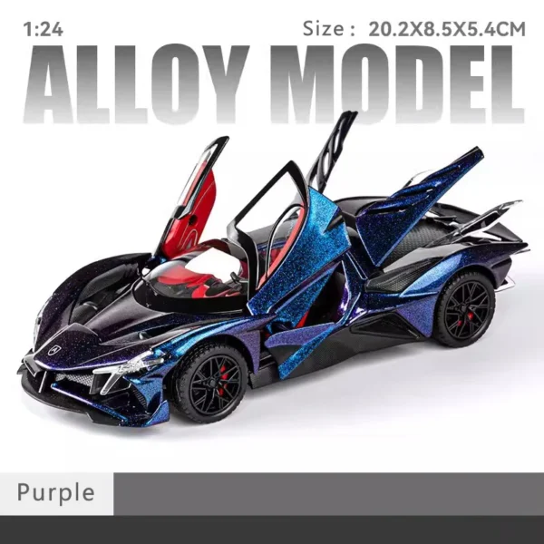 New 1:24 Apollo Evo Alloy Car Model Simulation Sound And Light Pull Back Toy Car Metal Sports Car Boys Collection Ornaments Gift - Image 10