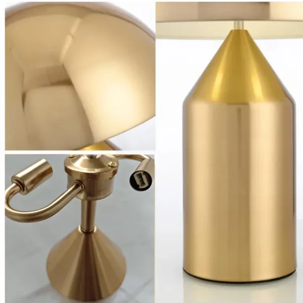Electroplating Nordic Black White Gold Mushroom Table Lamp for Desk Living Dining Room Bedroom Bedside Metal LED Desktop Decorat - Image 11