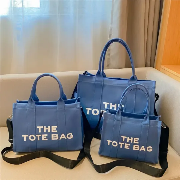 Solid Canvas Tote Bag - Image 5