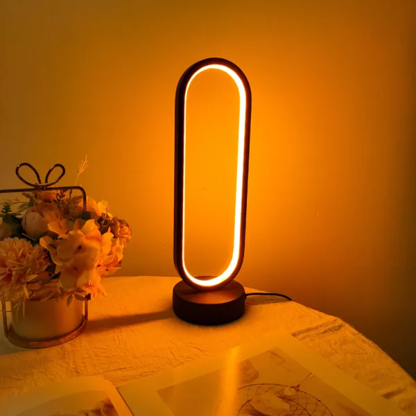 1PC Lamp bedroom Ring Lamp Living Room Three-color Dimming Bedside Lamp LED Night Light - Image 7