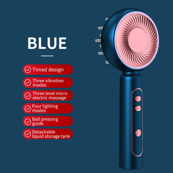 Electric Vibration Massage Comb Red Light Therahy Scalp Brush Hair Head Massage Anti Hair Loss Scalp Massager - Image 6