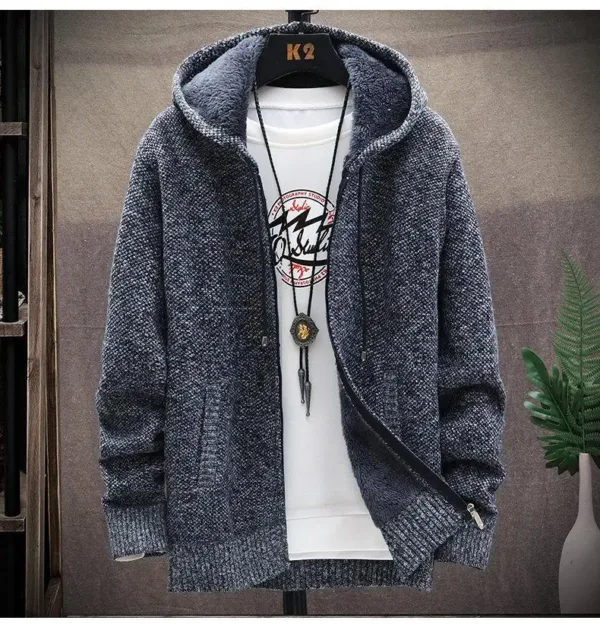 Zip-Up Cardigan Men's Hoodies Parka Hooded Sweatshirt Man Solid Sweater Hoodie Man Clothes Windbreaker 2024 Autumn New - Image 10