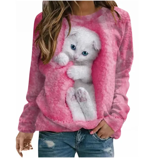 Women Sweatshirts Cute Print Tops Long Sleeve Pullovers Fashion Outerwear Youthful Woman Clothes New In Hoodies & Sweatshirts - Image 7