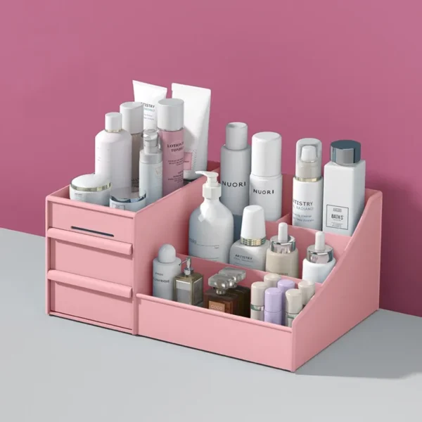 Large-capacity Cosmetic Storage Box Storage Makeup Organizer Jewelry Nail Polish Organizers Bathroom Plastic Organization Home - Image 2