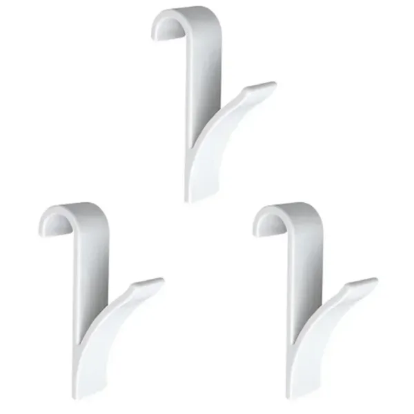 Kitchen Bathroom Hanger Clips Storage Racks White Clear Hanger Heated Towel Radiator Rail Clothes Scarf Hanger Hooks Holder - Image 19