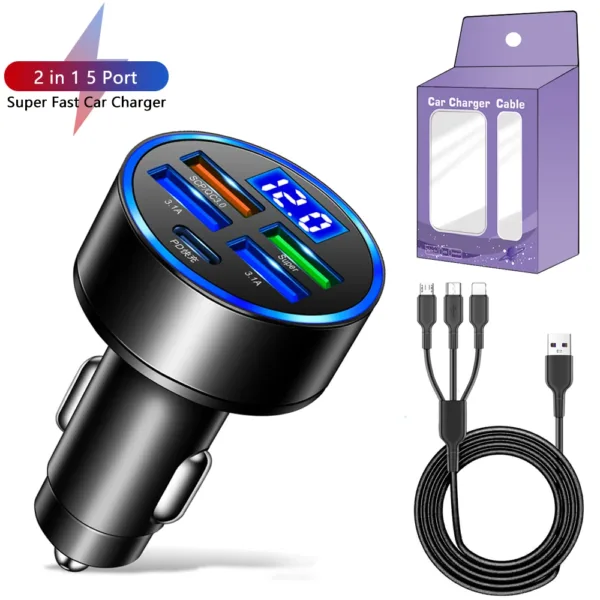 5-Port LED Car Charger - Image 6