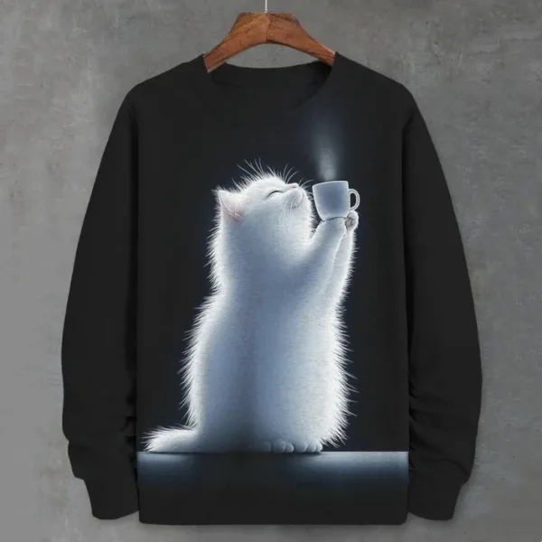 Teacup Cat 3d Print Woman Clothing Funny Women Hoodie Fashions Long Sleeve Pullover Tops Oversized Hoodies For Autumn/Winter - Image 11