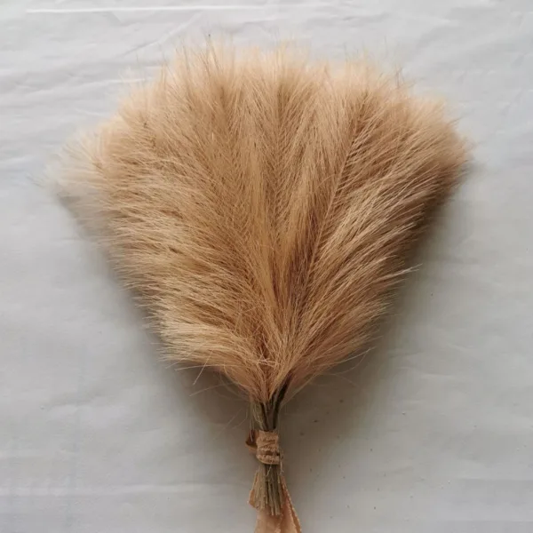 Faux Pampas Grass Beige 10PCS,Small Artificial Pompas Grass Decor for Vase,Fake Fluffy Pampas Floral for Home Wedding Boho Decor - Image 14