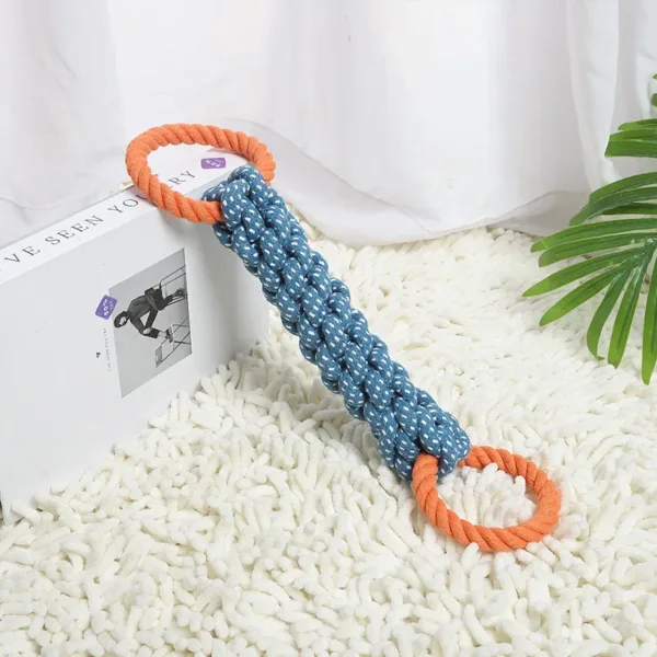 Cotton Rope Interactive Dog Toys Hand Knitted Dog Molar Cleaning Teeth Bite Resistant Puppy Dog Chew Toys Pet Accessories - Image 6