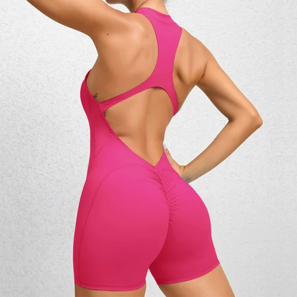 Short Sports Jumpsuit Sleeveless Gym Set Women Yoga Clothes Rompers Workout One-piece Suit Female Outdoor Recreation Bodysuits - Image 11